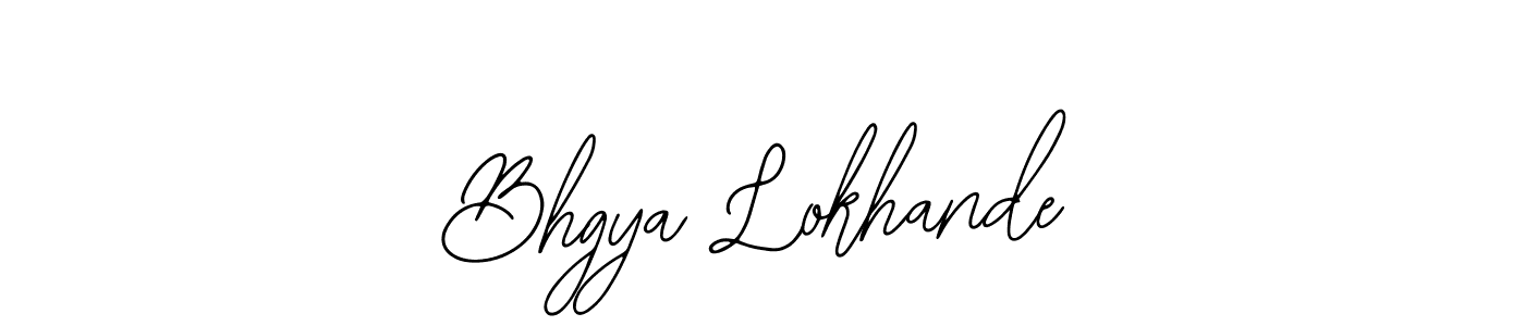 Use a signature maker to create a handwritten signature online. With this signature software, you can design (Bearetta-2O07w) your own signature for name Bhgya Lokhande. Bhgya Lokhande signature style 12 images and pictures png