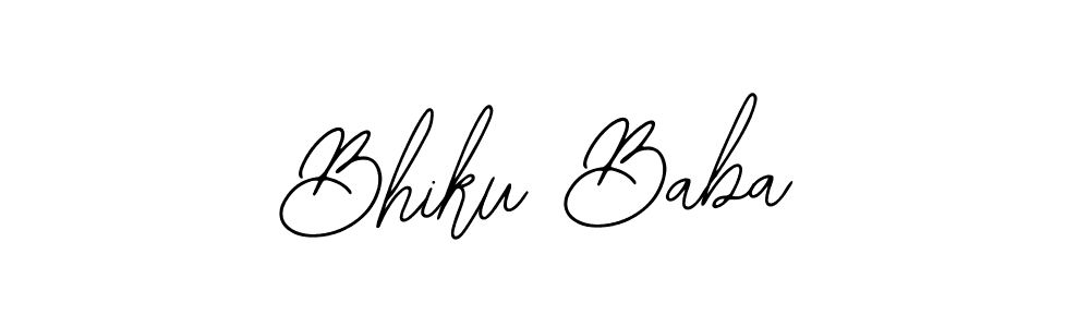 The best way (Bearetta-2O07w) to make a short signature is to pick only two or three words in your name. The name Bhiku Baba include a total of six letters. For converting this name. Bhiku Baba signature style 12 images and pictures png