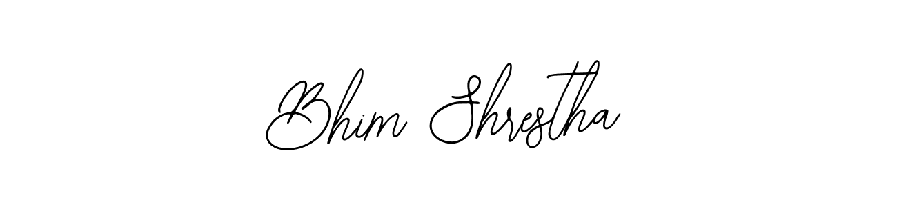 Design your own signature with our free online signature maker. With this signature software, you can create a handwritten (Bearetta-2O07w) signature for name Bhim Shrestha. Bhim Shrestha signature style 12 images and pictures png