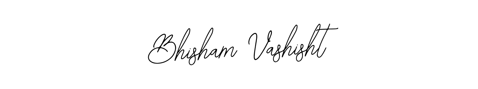 You should practise on your own different ways (Bearetta-2O07w) to write your name (Bhisham Vashisht) in signature. don't let someone else do it for you. Bhisham Vashisht signature style 12 images and pictures png