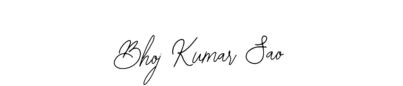 How to make Bhoj Kumar Sao name signature. Use Bearetta-2O07w style for creating short signs online. This is the latest handwritten sign. Bhoj Kumar Sao signature style 12 images and pictures png