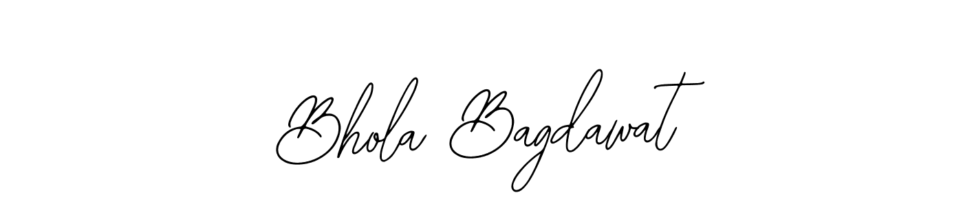 How to make Bhola Bagdawat name signature. Use Bearetta-2O07w style for creating short signs online. This is the latest handwritten sign. Bhola Bagdawat signature style 12 images and pictures png