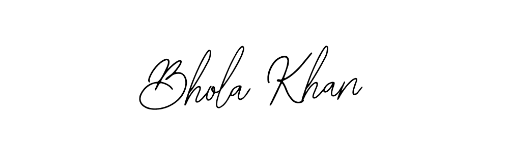 Also we have Bhola Khan name is the best signature style. Create professional handwritten signature collection using Bearetta-2O07w autograph style. Bhola Khan signature style 12 images and pictures png