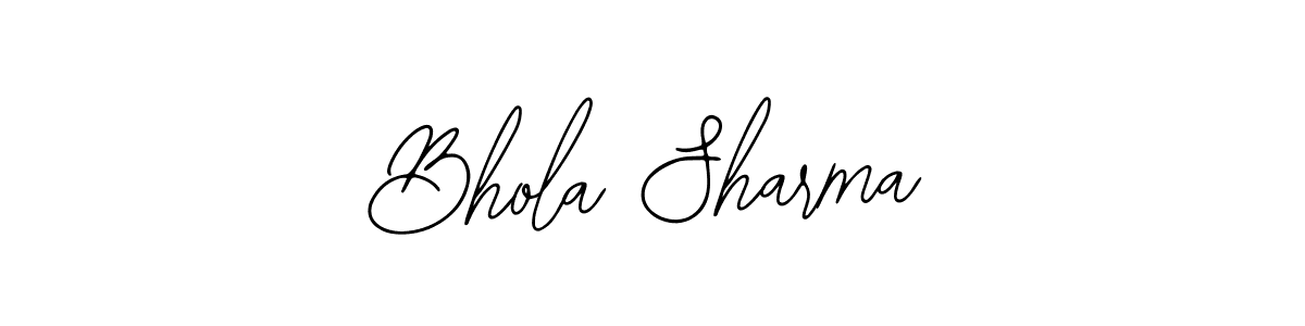 The best way (Bearetta-2O07w) to make a short signature is to pick only two or three words in your name. The name Bhola Sharma include a total of six letters. For converting this name. Bhola Sharma signature style 12 images and pictures png