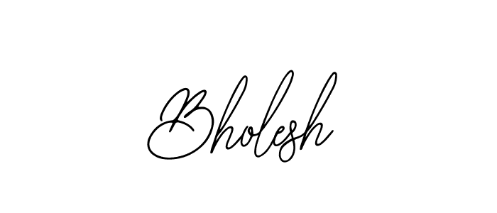 How to make Bholesh name signature. Use Bearetta-2O07w style for creating short signs online. This is the latest handwritten sign. Bholesh signature style 12 images and pictures png