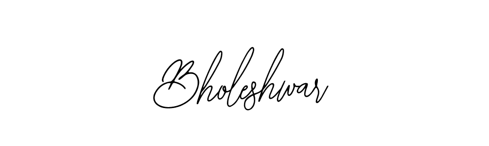 Use a signature maker to create a handwritten signature online. With this signature software, you can design (Bearetta-2O07w) your own signature for name Bholeshwar. Bholeshwar signature style 12 images and pictures png