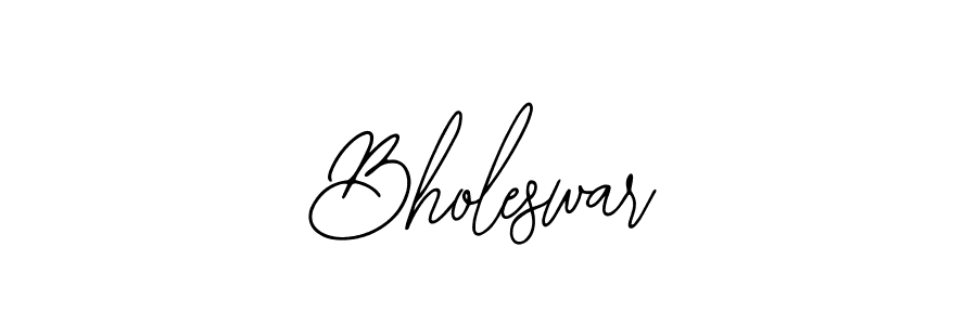 How to make Bholeswar name signature. Use Bearetta-2O07w style for creating short signs online. This is the latest handwritten sign. Bholeswar signature style 12 images and pictures png