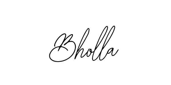 Design your own signature with our free online signature maker. With this signature software, you can create a handwritten (Bearetta-2O07w) signature for name Bholla. Bholla signature style 12 images and pictures png