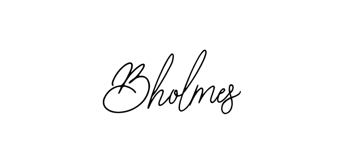 How to make Bholmes name signature. Use Bearetta-2O07w style for creating short signs online. This is the latest handwritten sign. Bholmes signature style 12 images and pictures png