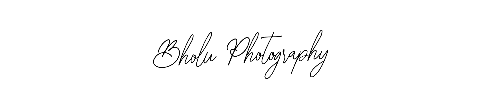 How to make Bholu Photography name signature. Use Bearetta-2O07w style for creating short signs online. This is the latest handwritten sign. Bholu Photography signature style 12 images and pictures png