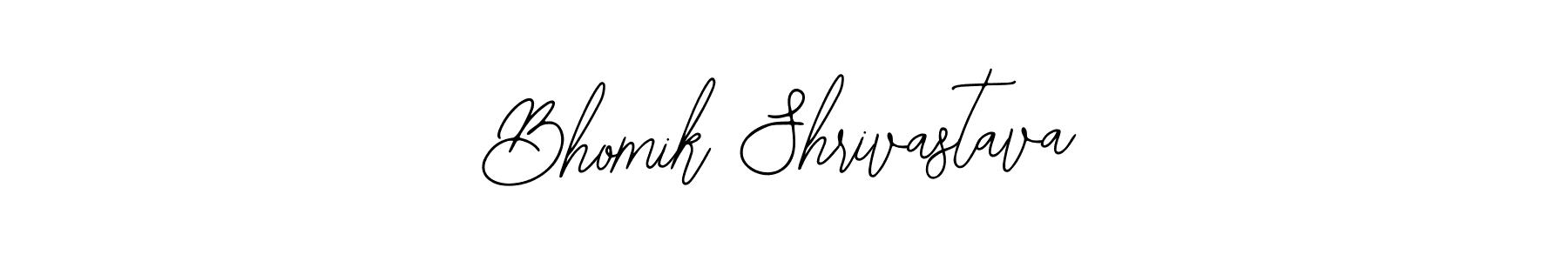 Use a signature maker to create a handwritten signature online. With this signature software, you can design (Bearetta-2O07w) your own signature for name Bhomik Shrivastava. Bhomik Shrivastava signature style 12 images and pictures png