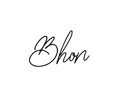 Design your own signature with our free online signature maker. With this signature software, you can create a handwritten (Bearetta-2O07w) signature for name Bhon. Bhon signature style 12 images and pictures png