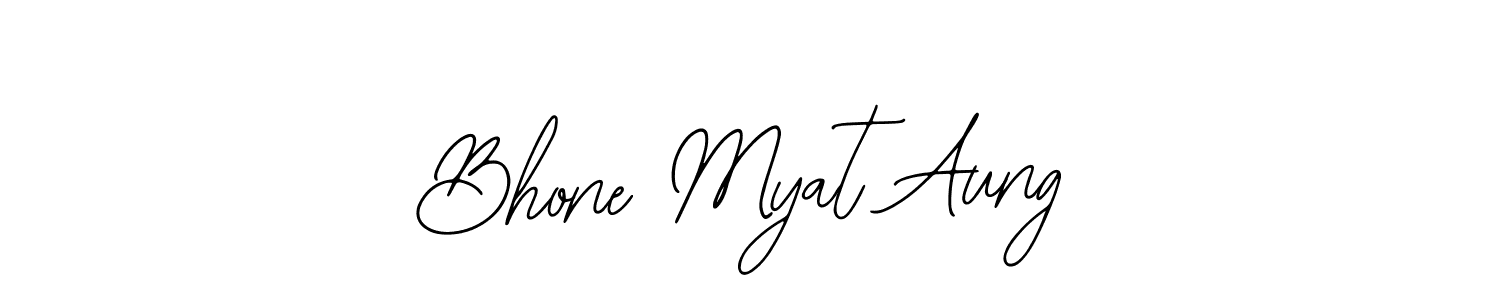 Design your own signature with our free online signature maker. With this signature software, you can create a handwritten (Bearetta-2O07w) signature for name Bhone Myat Aung. Bhone Myat Aung signature style 12 images and pictures png