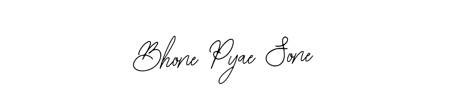 Also You can easily find your signature by using the search form. We will create Bhone Pyae Sone name handwritten signature images for you free of cost using Bearetta-2O07w sign style. Bhone Pyae Sone signature style 12 images and pictures png