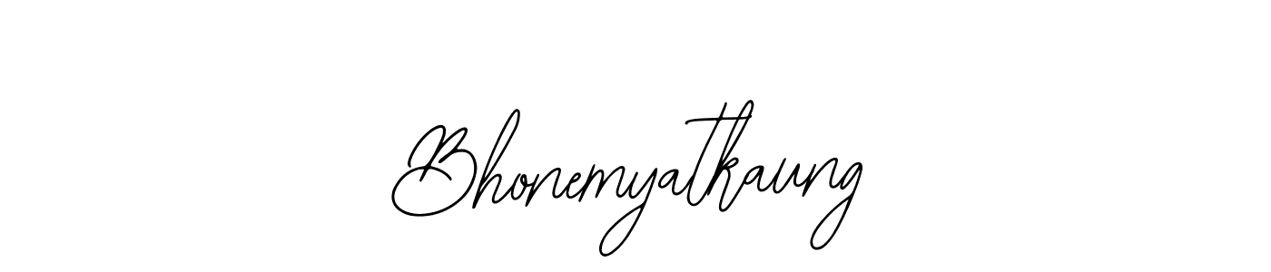 Design your own signature with our free online signature maker. With this signature software, you can create a handwritten (Bearetta-2O07w) signature for name Bhonemyatkaung. Bhonemyatkaung signature style 12 images and pictures png