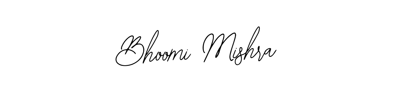 How to make Bhoomi Mishra name signature. Use Bearetta-2O07w style for creating short signs online. This is the latest handwritten sign. Bhoomi Mishra signature style 12 images and pictures png