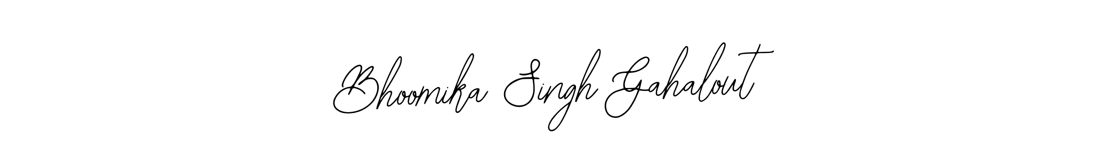 The best way (Bearetta-2O07w) to make a short signature is to pick only two or three words in your name. The name Bhoomika Singh Gahalout include a total of six letters. For converting this name. Bhoomika Singh Gahalout signature style 12 images and pictures png