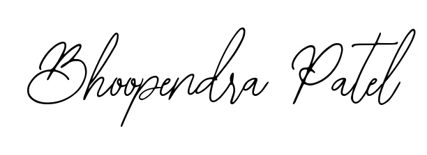 The Bearetta-2O07w typeface gives name Bhoopendra Patel a refined look. Suitable for certificates, diplomas, and official verification. Bhoopendra Patel signature style 12 images and pictures png