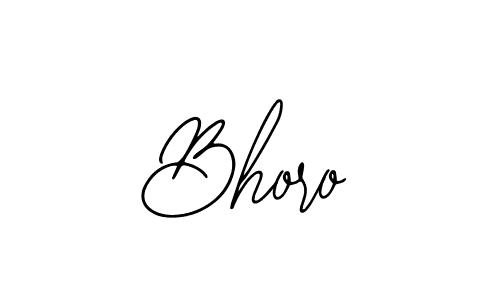 Use a signature maker to create a handwritten signature online. With this signature software, you can design (Bearetta-2O07w) your own signature for name Bhoro. Bhoro signature style 12 images and pictures png