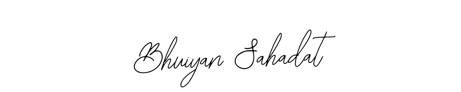 You should practise on your own different ways (Bearetta-2O07w) to write your name (Bhuiyan Sahadat) in signature. don't let someone else do it for you. Bhuiyan Sahadat signature style 12 images and pictures png