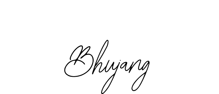 Use a signature maker to create a handwritten signature online. With this signature software, you can design (Bearetta-2O07w) your own signature for name Bhujang. Bhujang signature style 12 images and pictures png