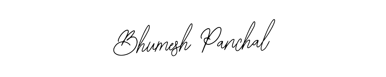 The best way (Bearetta-2O07w) to make a short signature is to pick only two or three words in your name. The name Bhumesh Panchal include a total of six letters. For converting this name. Bhumesh Panchal signature style 12 images and pictures png