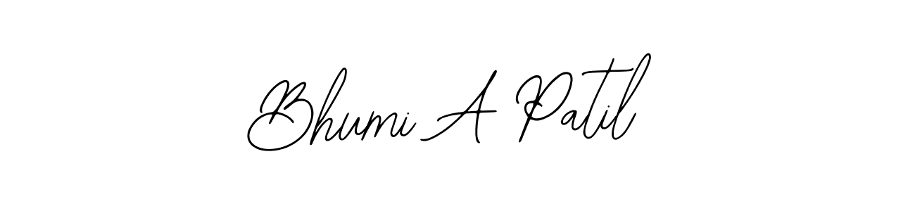 Bearetta-2O07w is a professional signature style that is perfect for those who want to add a touch of class to their signature. It is also a great choice for those who want to make their signature more unique. Get Bhumi A Patil name to fancy signature for free. Bhumi A Patil signature style 12 images and pictures png