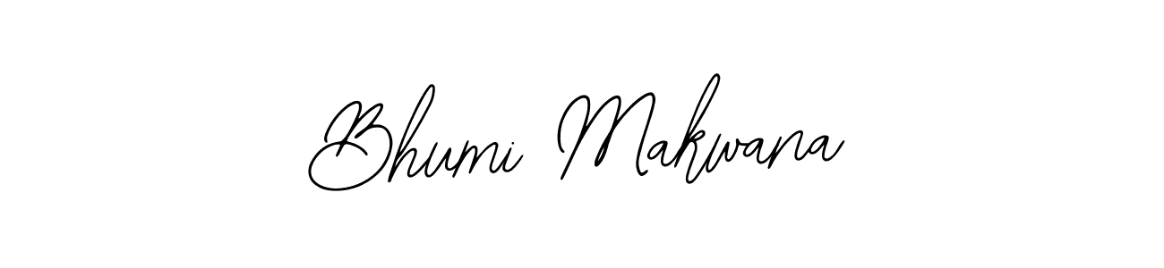 How to make Bhumi Makwana name signature. Use Bearetta-2O07w style for creating short signs online. This is the latest handwritten sign. Bhumi Makwana signature style 12 images and pictures png