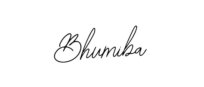 Use a signature maker to create a handwritten signature online. With this signature software, you can design (Bearetta-2O07w) your own signature for name Bhumiba. Bhumiba signature style 12 images and pictures png