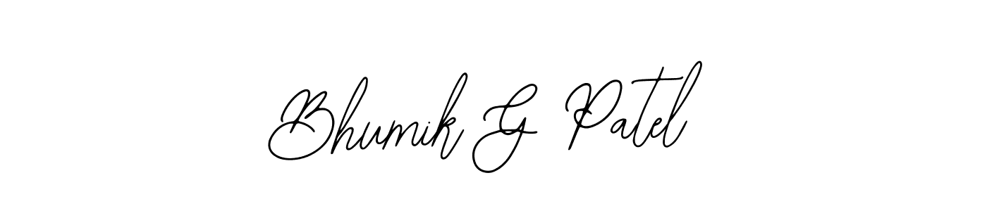 It looks lik you need a new signature style for name Bhumik G Patel. Design unique handwritten (Bearetta-2O07w) signature with our free signature maker in just a few clicks. Bhumik G Patel signature style 12 images and pictures png