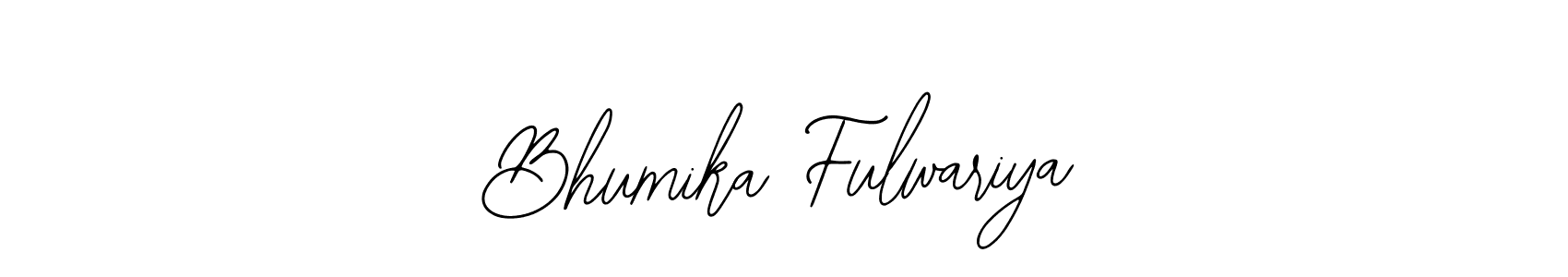 Design your own signature with our free online signature maker. With this signature software, you can create a handwritten (Bearetta-2O07w) signature for name Bhumika Fulwariya. Bhumika Fulwariya signature style 12 images and pictures png
