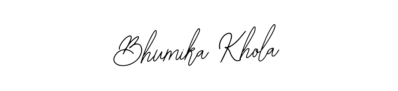 Also You can easily find your signature by using the search form. We will create Bhumika Khola name handwritten signature images for you free of cost using Bearetta-2O07w sign style. Bhumika Khola signature style 12 images and pictures png