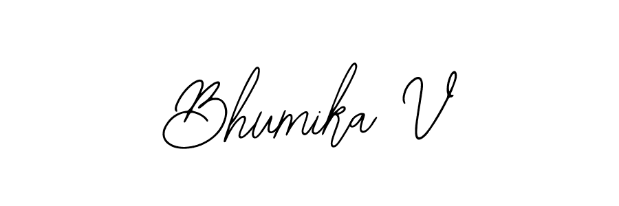 Design your own signature with our free online signature maker. With this signature software, you can create a handwritten (Bearetta-2O07w) signature for name Bhumika V. Bhumika V signature style 12 images and pictures png