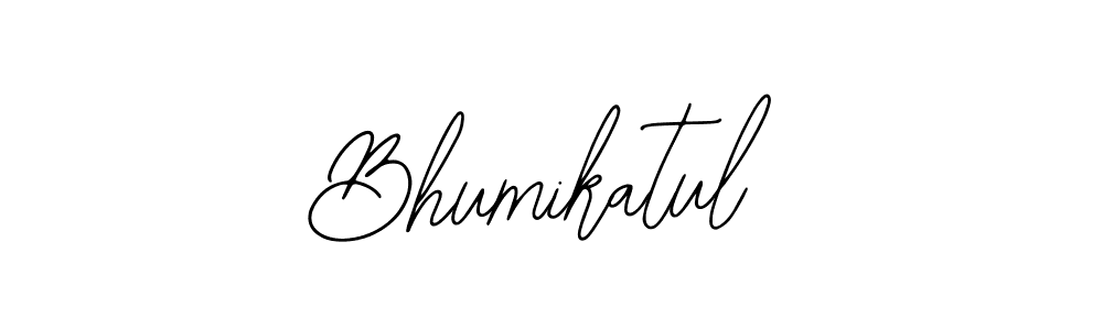 Design your own signature with our free online signature maker. With this signature software, you can create a handwritten (Bearetta-2O07w) signature for name Bhumikatul. Bhumikatul signature style 12 images and pictures png