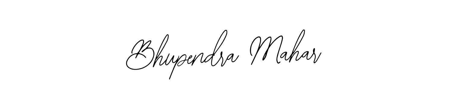 How to make Bhupendra Mahar name signature. Use Bearetta-2O07w style for creating short signs online. This is the latest handwritten sign. Bhupendra Mahar signature style 12 images and pictures png