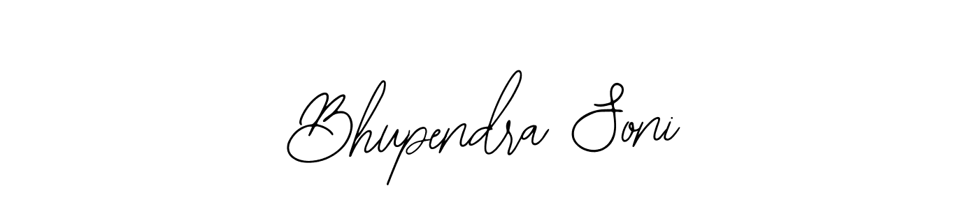 You should practise on your own different ways (Bearetta-2O07w) to write your name (Bhupendra Soni) in signature. don't let someone else do it for you. Bhupendra Soni signature style 12 images and pictures png