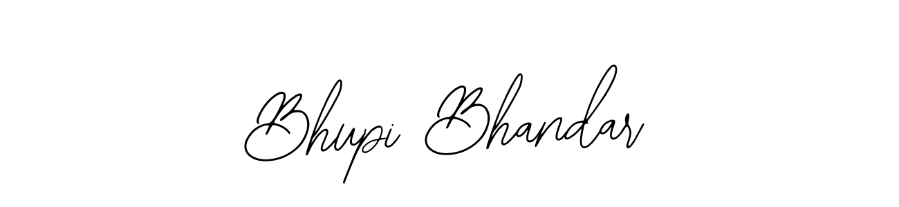 Design your own signature with our free online signature maker. With this signature software, you can create a handwritten (Bearetta-2O07w) signature for name Bhupi Bhandar. Bhupi Bhandar signature style 12 images and pictures png
