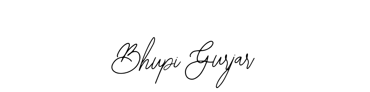 Design your own signature with our free online signature maker. With this signature software, you can create a handwritten (Bearetta-2O07w) signature for name Bhupi Gurjar. Bhupi Gurjar signature style 12 images and pictures png