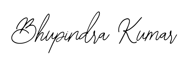 Create a personalized artistic stamp with Bhupindra Kumar in Bearetta-2O07w font. Perfect for visual artists, designers, and influencers. Bhupindra Kumar signature style 12 images and pictures png
