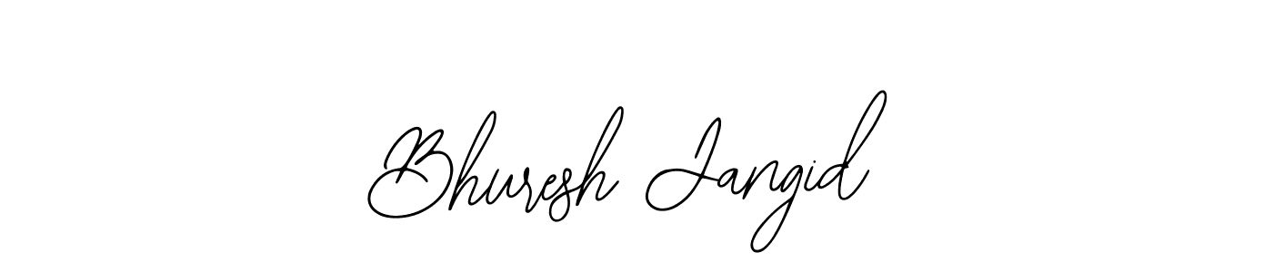 Use a signature maker to create a handwritten signature online. With this signature software, you can design (Bearetta-2O07w) your own signature for name Bhuresh Jangid. Bhuresh Jangid signature style 12 images and pictures png