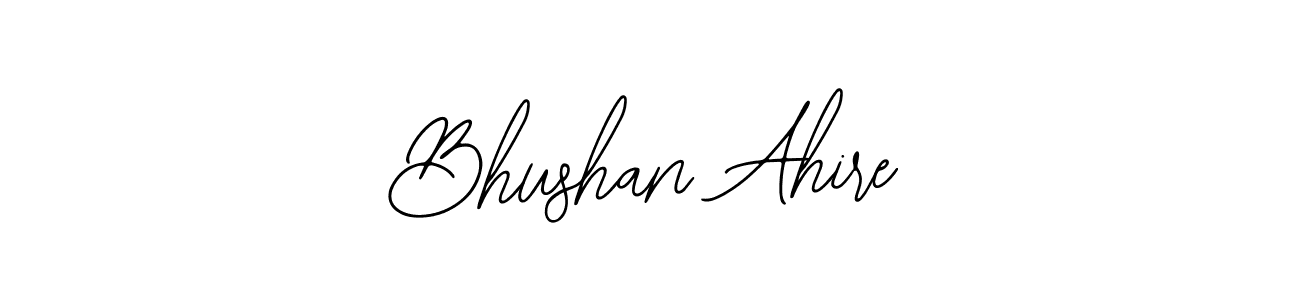 Design your own signature with our free online signature maker. With this signature software, you can create a handwritten (Bearetta-2O07w) signature for name Bhushan Ahire. Bhushan Ahire signature style 12 images and pictures png
