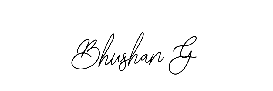 Use a signature maker to create a handwritten signature online. With this signature software, you can design (Bearetta-2O07w) your own signature for name Bhushan G. Bhushan G signature style 12 images and pictures png