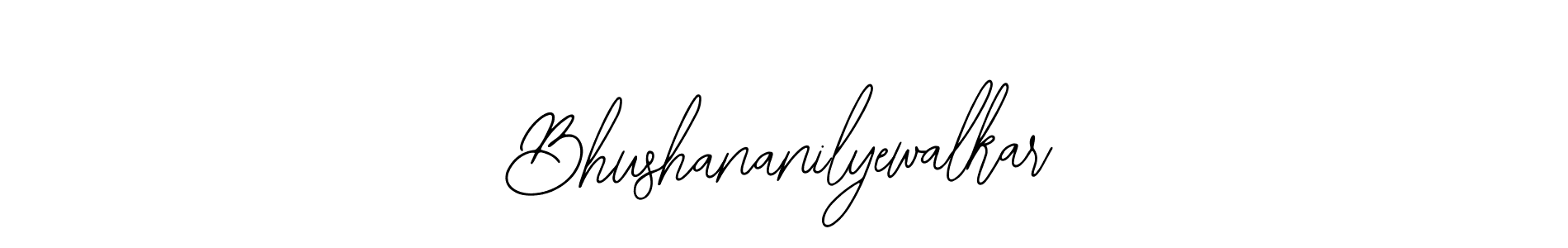 Bearetta-2O07w is a professional signature style that is perfect for those who want to add a touch of class to their signature. It is also a great choice for those who want to make their signature more unique. Get Bhushananilyewalkar name to fancy signature for free. Bhushananilyewalkar signature style 12 images and pictures png