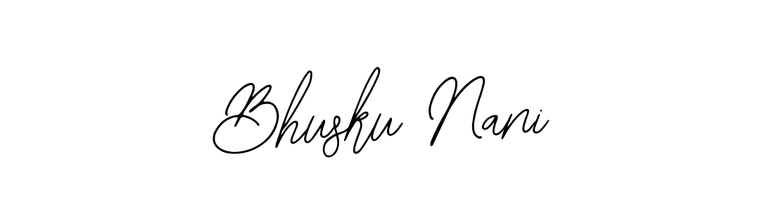 Use a signature maker to create a handwritten signature online. With this signature software, you can design (Bearetta-2O07w) your own signature for name Bhusku Nani. Bhusku Nani signature style 12 images and pictures png