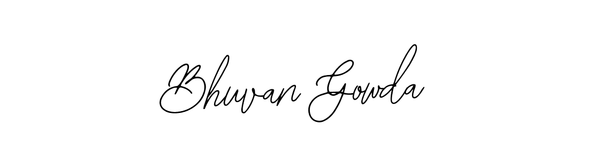 How to make Bhuvan Gowda name signature. Use Bearetta-2O07w style for creating short signs online. This is the latest handwritten sign. Bhuvan Gowda signature style 12 images and pictures png