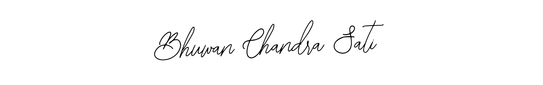 The best way (Bearetta-2O07w) to make a short signature is to pick only two or three words in your name. The name Bhuwan Chandra Sati include a total of six letters. For converting this name. Bhuwan Chandra Sati signature style 12 images and pictures png