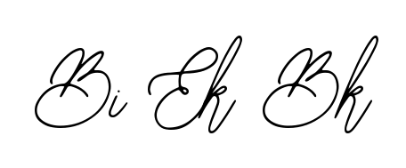 Create an unforgettable impression when signing with Bi Ek Bk name styled in Bearetta-2O07w typography. 100% free online generator. Bi Ek Bk signature style 12 images and pictures png