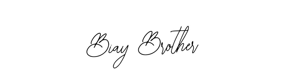 Similarly Bearetta-2O07w is the best handwritten signature design. Signature creator online .You can use it as an online autograph creator for name Biay Brother. Biay Brother signature style 12 images and pictures png