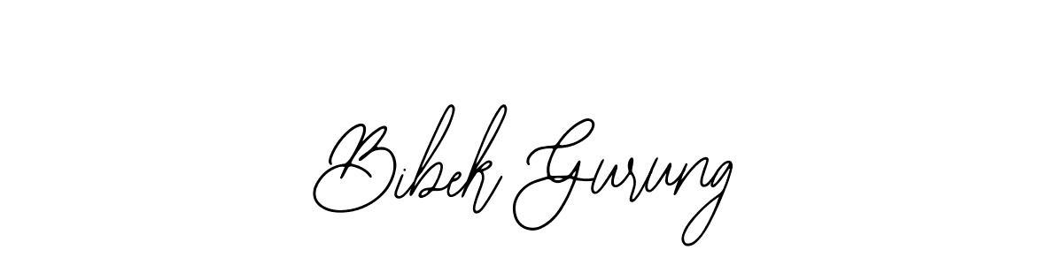 How to make Bibek Gurung name signature. Use Bearetta-2O07w style for creating short signs online. This is the latest handwritten sign. Bibek Gurung signature style 12 images and pictures png