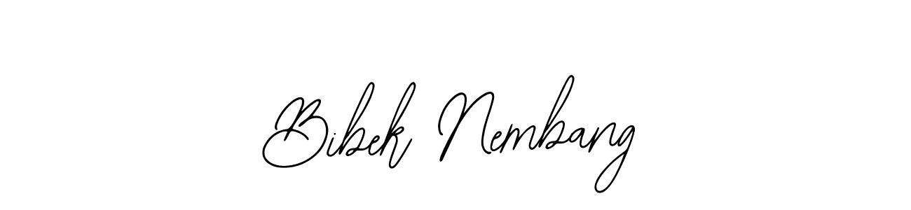 Make a beautiful signature design for name Bibek Nembang. With this signature (Bearetta-2O07w) style, you can create a handwritten signature for free. Bibek Nembang signature style 12 images and pictures png